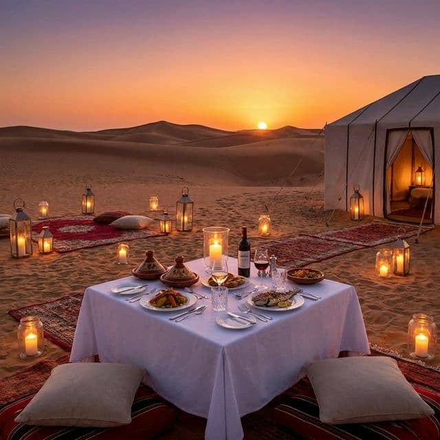 Private Romantic Dune Dinner detail 2